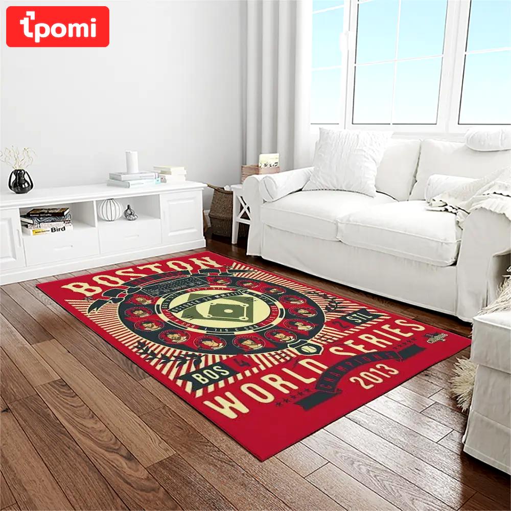 Mlb boston red sox baseball team logo rectangle area rug brs50 Rectangle Rug
