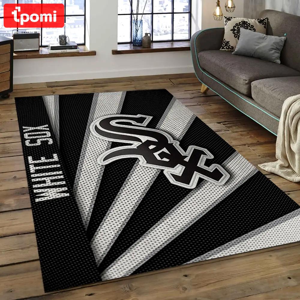 Mlb chicago white sox baseball team logo rectangle area cws16 Rectangle Rug