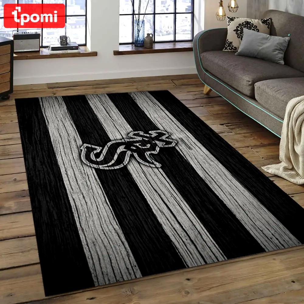 Mlb chicago white sox baseball team logo rectangle area cws34 Rectangle Rug