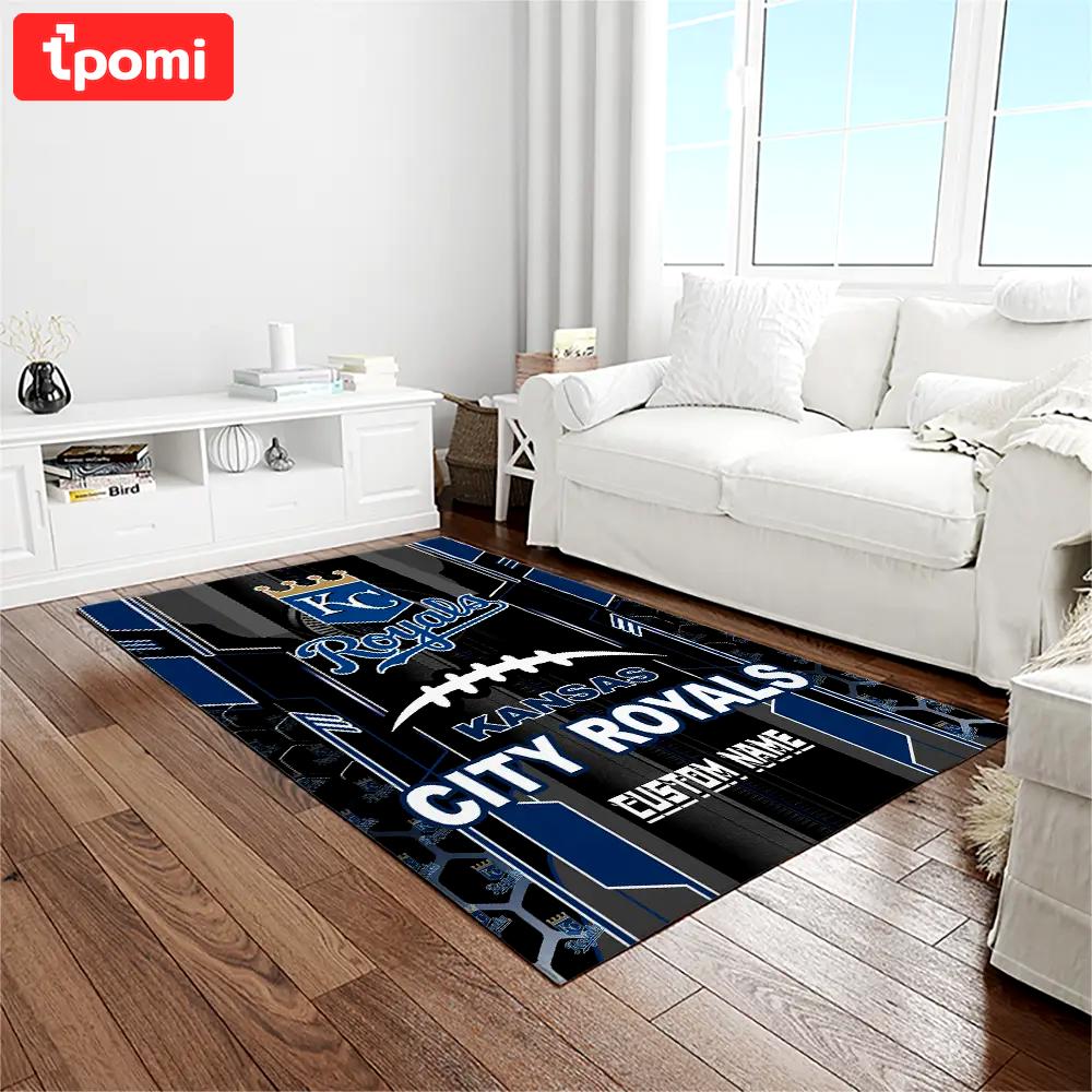Mlb kansas city royals baseball team logo rectangle area rug kcr01 Rectangle Rug