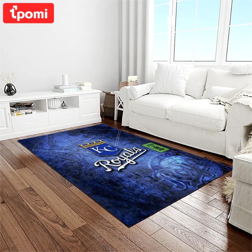 Mlb kansas city royals baseball team logo rectangle area rug kcr56 Rectangle Rug