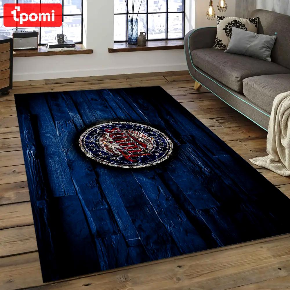 Mlb minnesota twins baseball team logo rectangle area mts13 Rectangle Rug