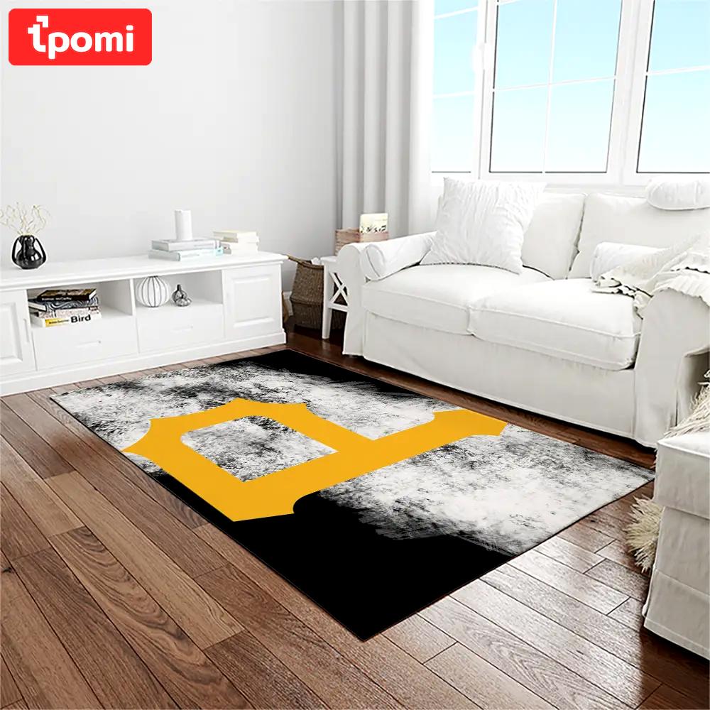 Mlb pittsburgh pirates baseball team logo rectangle area rug pp50 Rectangle Rug