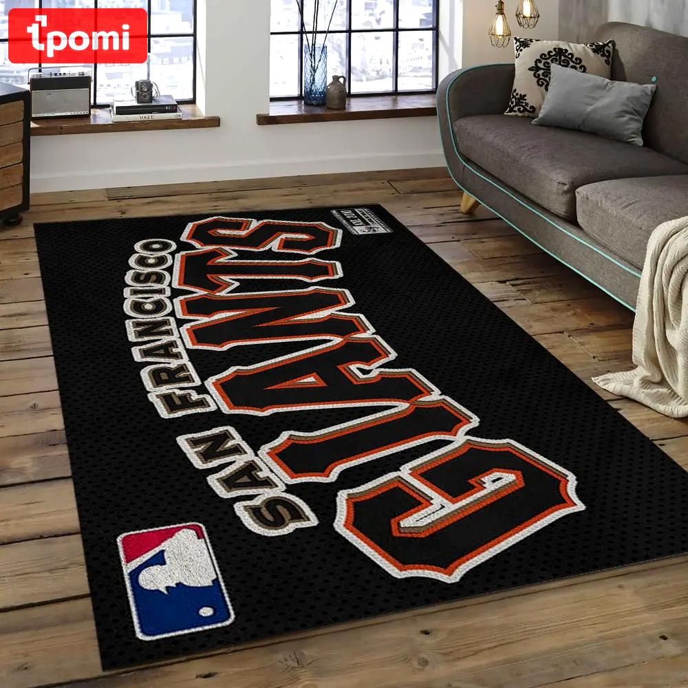 Mlb san francisco giants baseball team logo rectangle area sfg06 Rectangle Rug