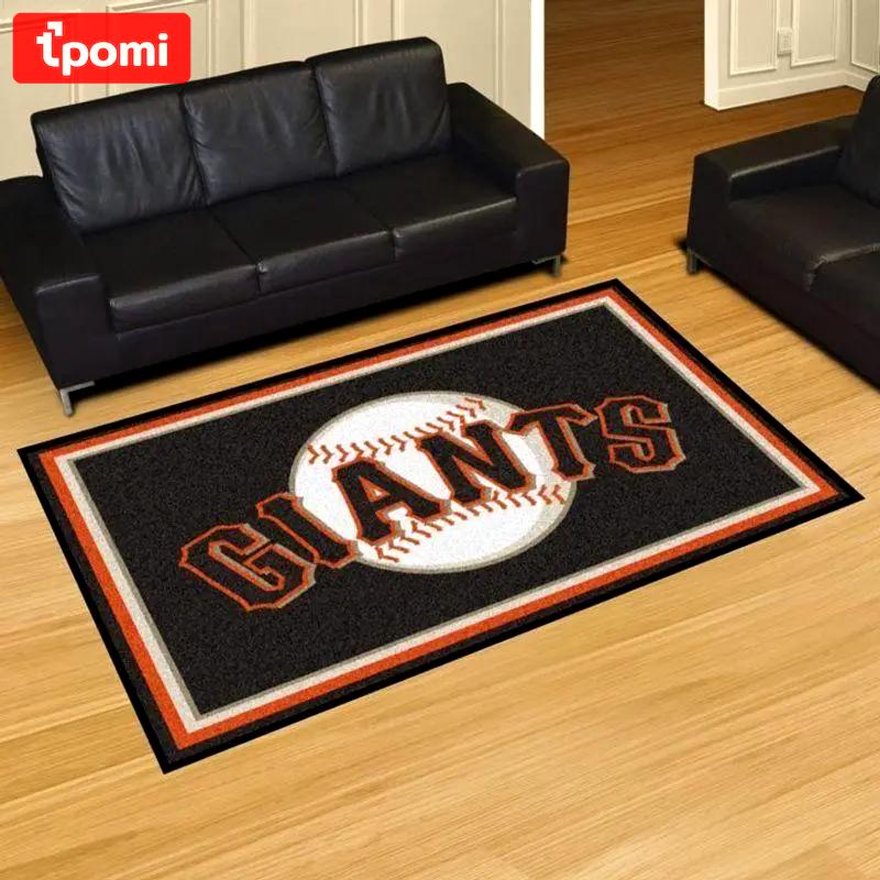Mlb san francisco giants team logo area living room rug Rectangle Rug