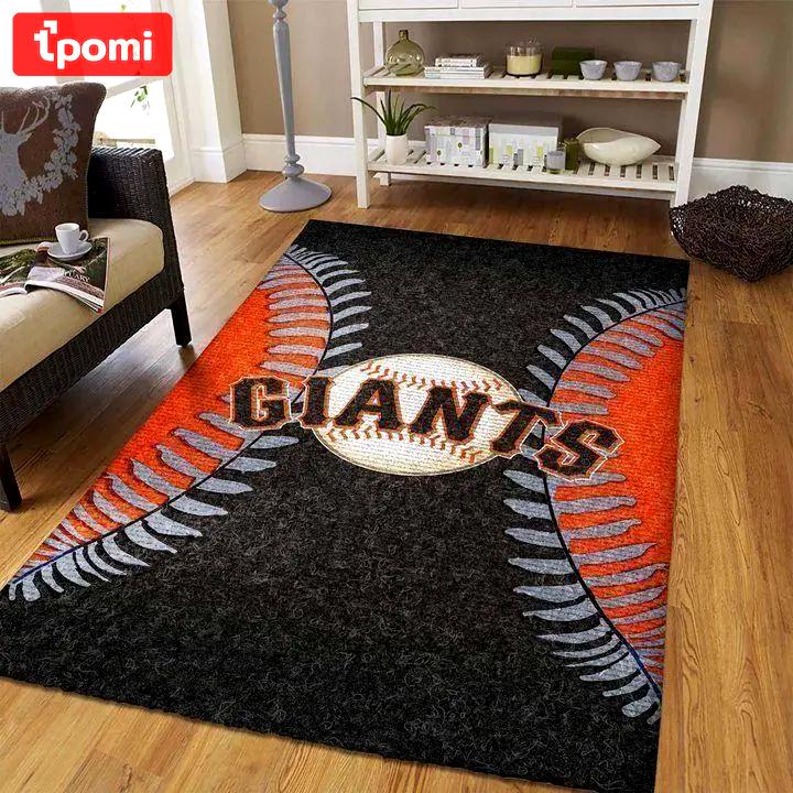 Mlb san francisco giants team logo area living room rug v1082 Rectangle Rug