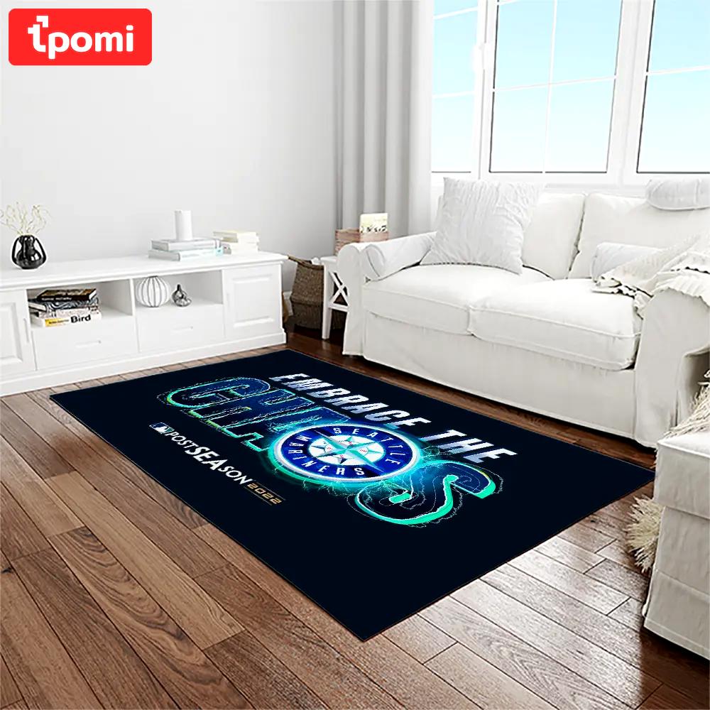 Mlb seattle mariners baseball team logo rectangle area rug sm07 Rectangle Rug