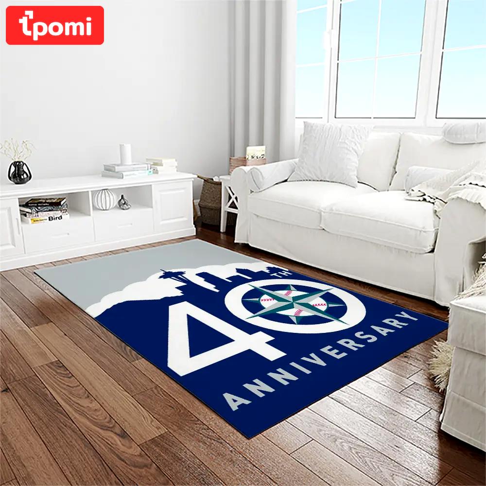 Mlb seattle mariners baseball team logo rectangle area rug sm33 Rectangle Rug