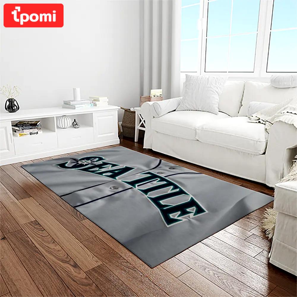 Mlb seattle mariners baseball team logo rectangle area rug sm59 Rectangle Rug