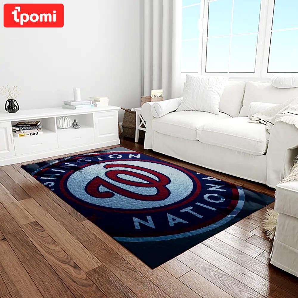 Mlb washington nationals baseball team logo rectangle area rug wn62 Rectangle Rug