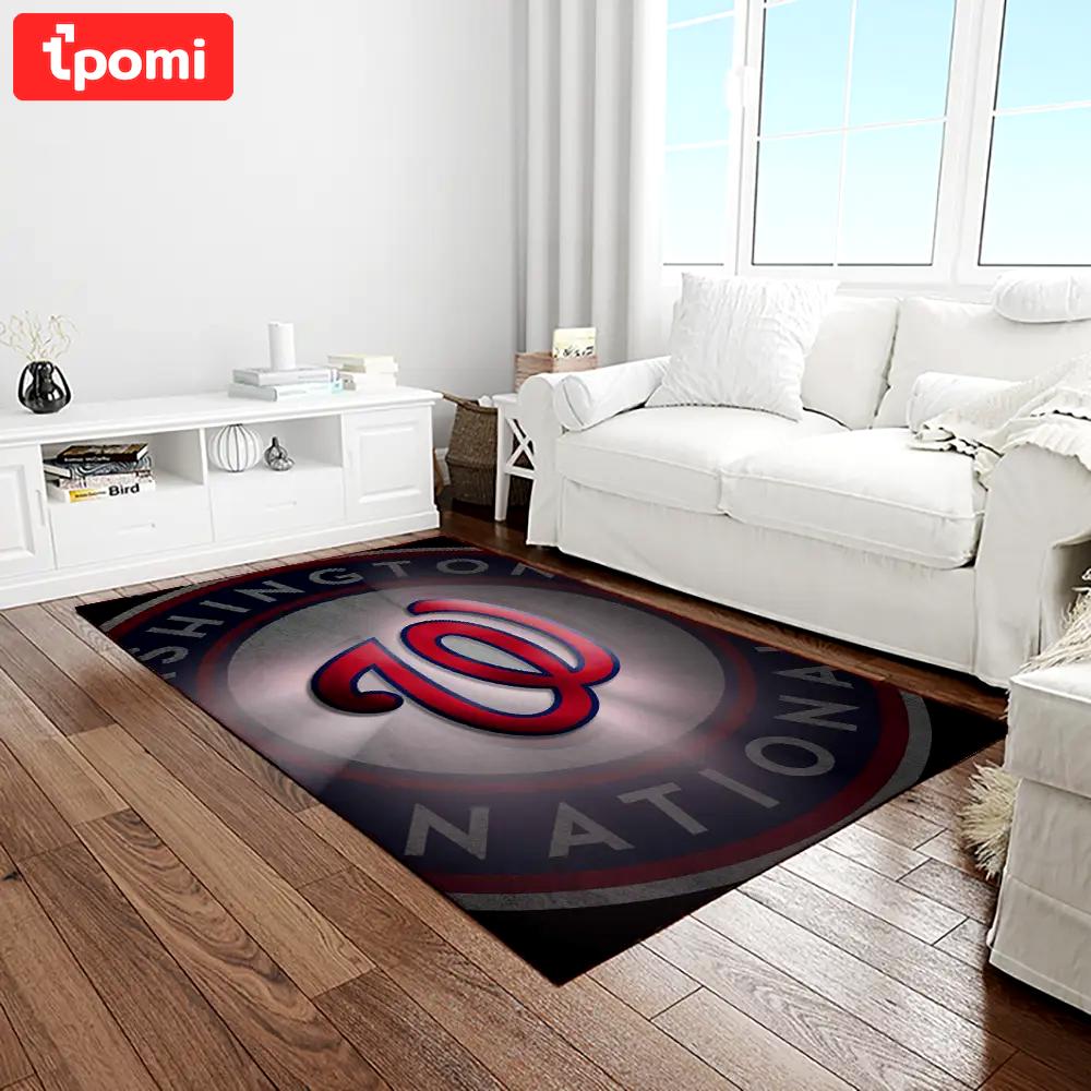 Mlb washington nationals baseball team logo rectangle area rug wn66 Rectangle Rug