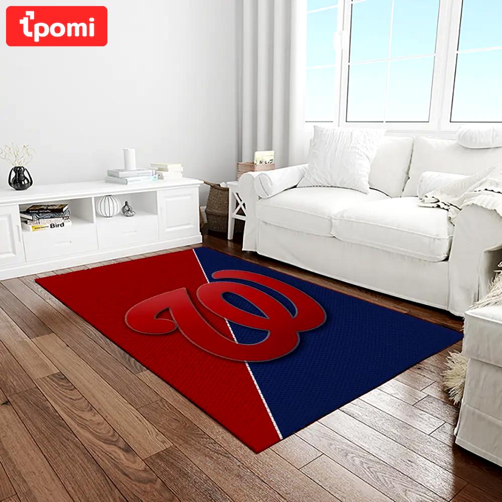 Mlb washington nationals baseball team logo rectangle area rug wn68 Rectangle Rug
