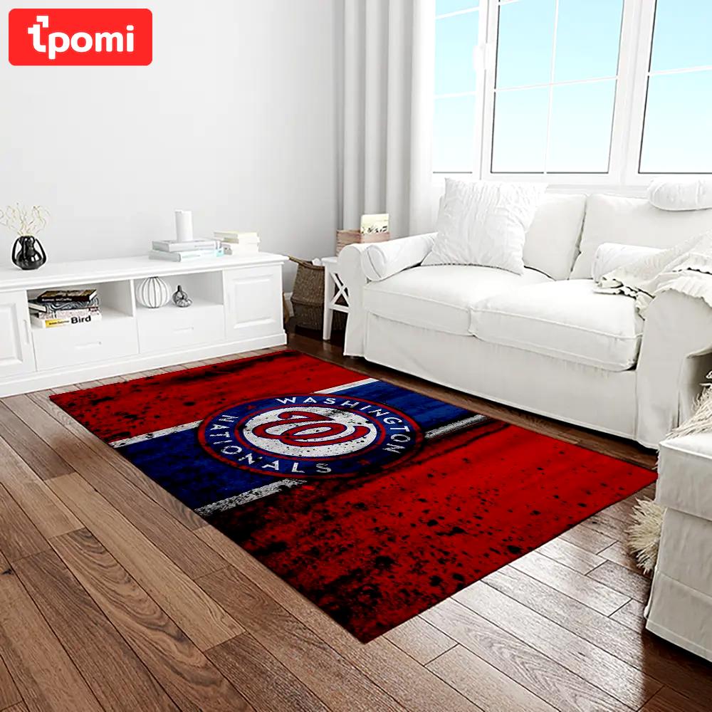 Mlb washington nationals baseball team logo rectangle area rug wn79 Rectangle Rug