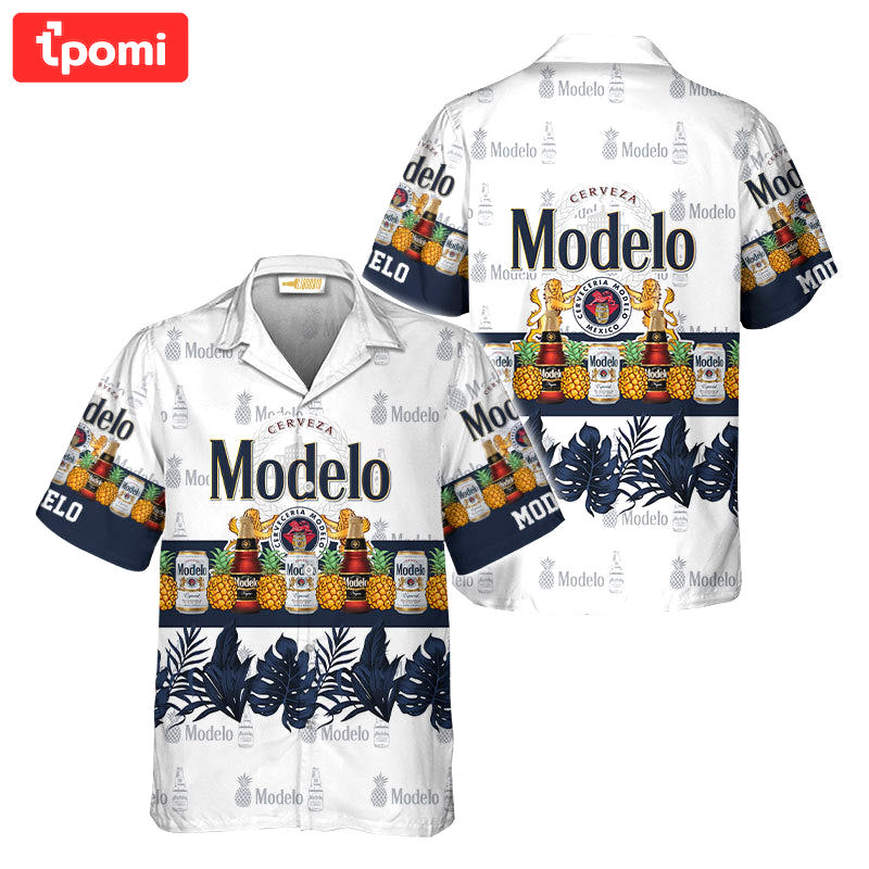 Modelo with pineapple hawaiian shirt Hawaii Shirt Shorts & Flip Flops