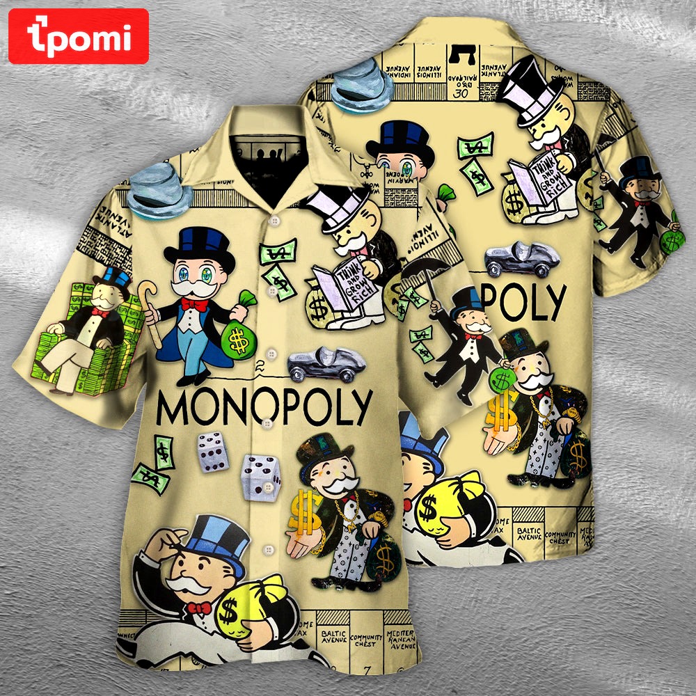 Monopoly amazing-style hawaiian shirt hawaiian t-shirt Hawaii Shirt Shorts & Flip Flops