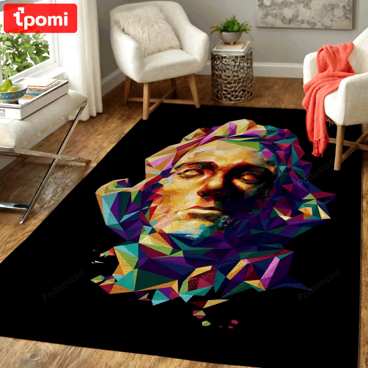 Mozart music legends art for fans area rug living room carpet rug regtangle carpet floor decor home decor Rectangle Rug