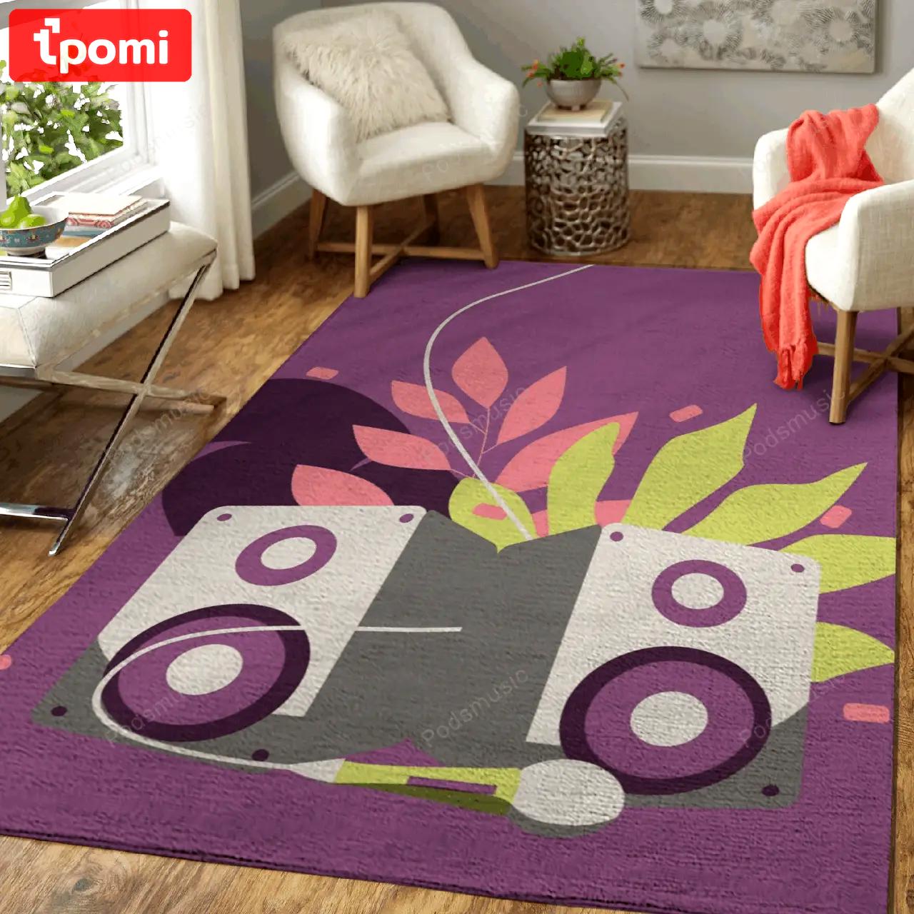 Music festival illustrations art for fans area rug living room carpet rug regtangle carpet floor decor home decor Rectangle Rug