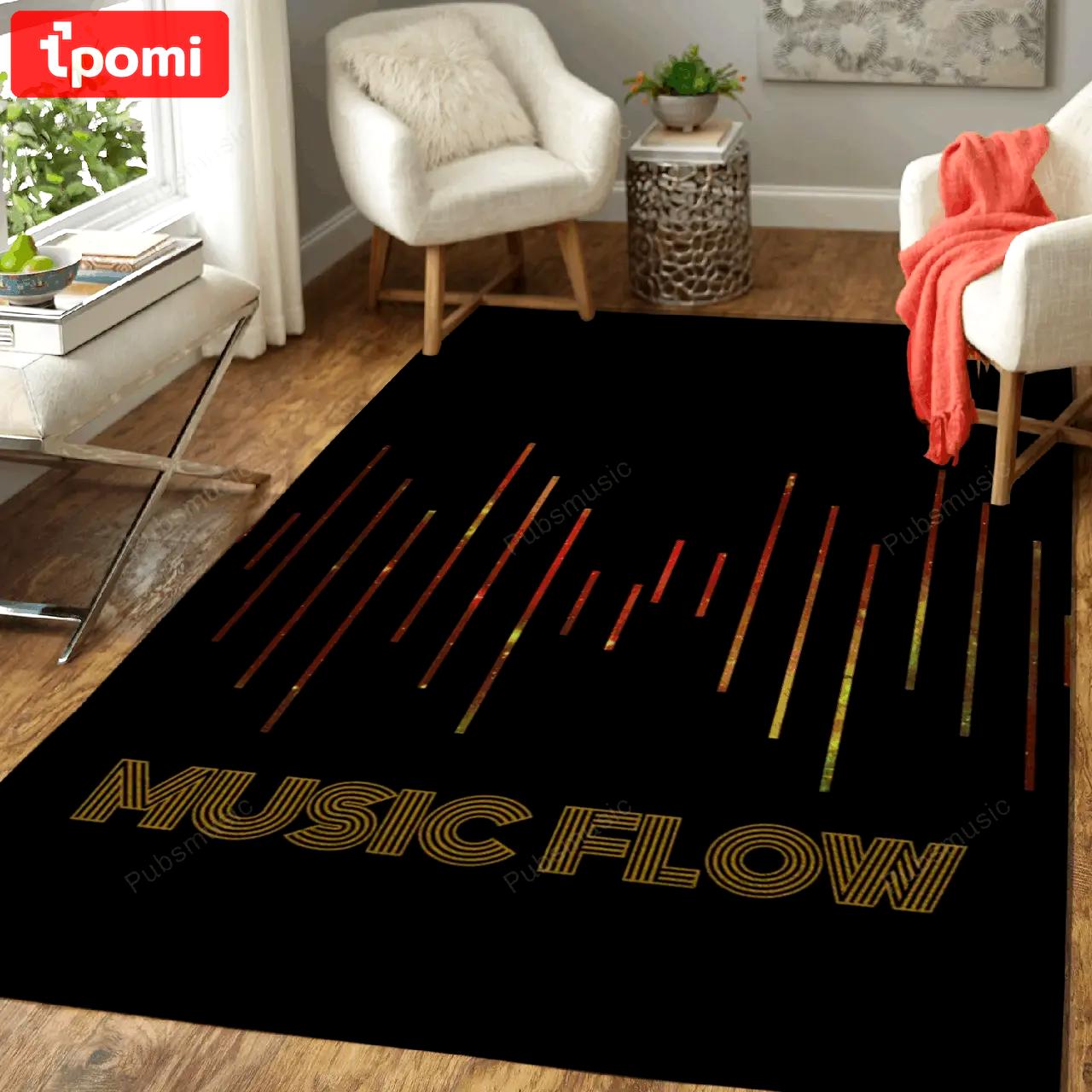 Music flow 8 out of 8 music flow art for fans area rug living room carpet rug regtangle carpet floor decor home decor Rectangle Rug