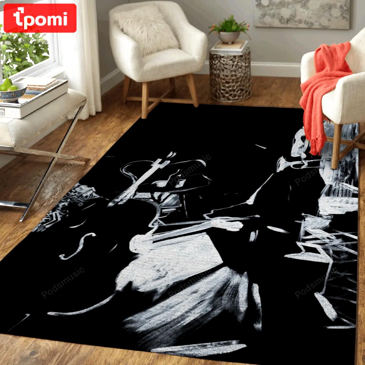 Music inside and outside inspiration art for fans area rug living room carpet rug regtangle carpet floor decor home decor Rectangle Rug