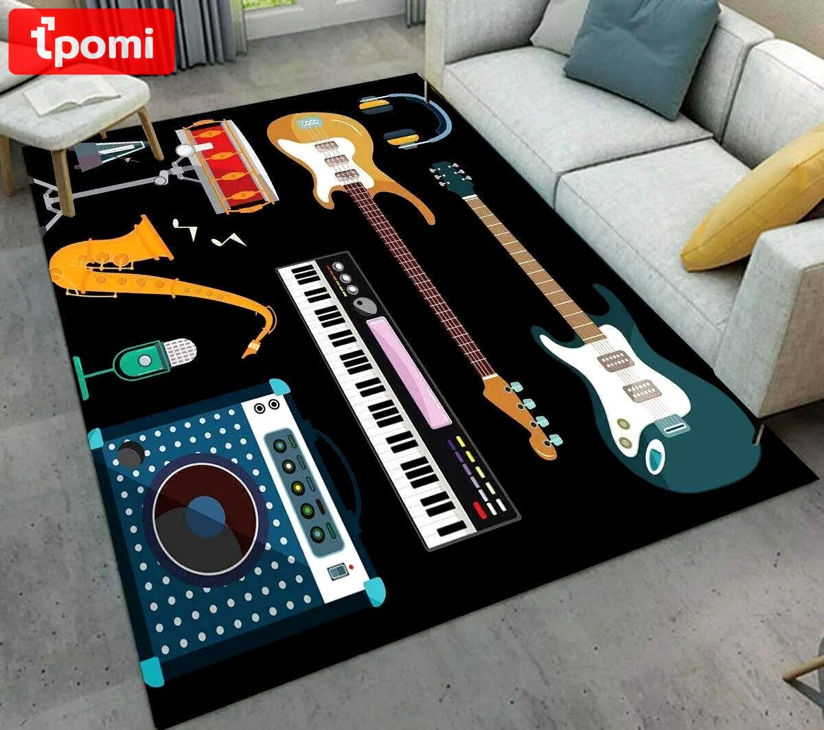 Musical instrument rug rcdd81f43220 area rug living room carpet rug regtangle carpet floor decor home decor Rectangle Rug