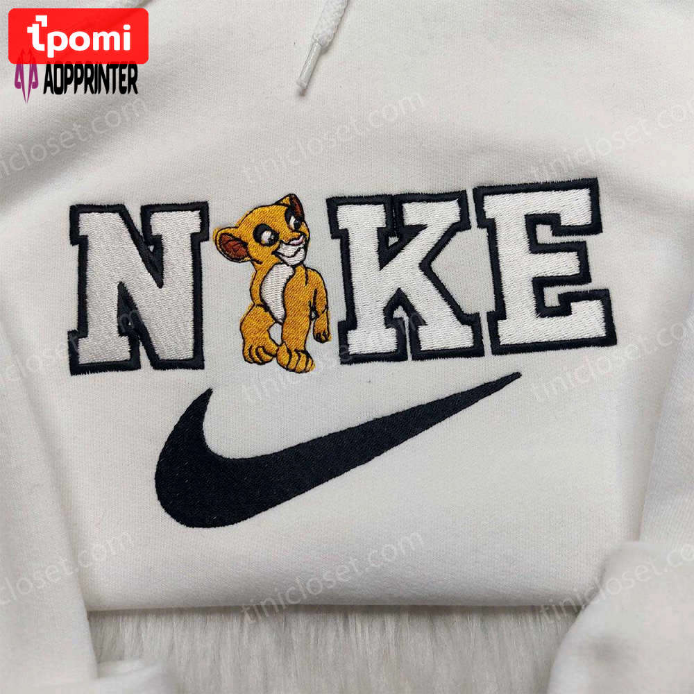 Nala nike embroidered shirt: lion king & disney anniversary shirts Embroidered Shirt
