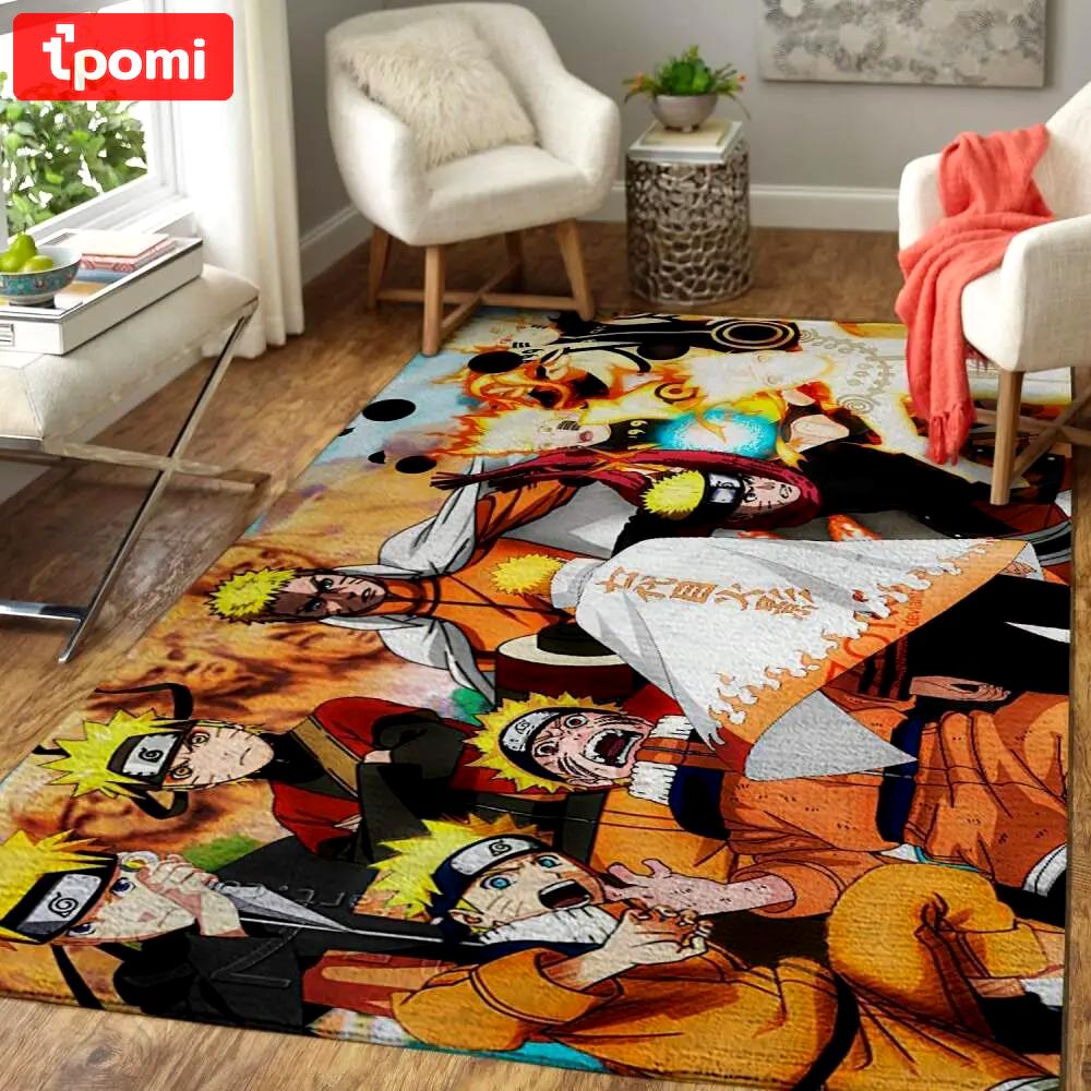Naruto all forms area rug rug regtangle carpet floor decor home decor Rectangle Rug