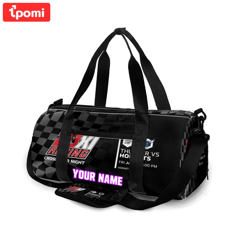 Nascar 23xi racing logo4 personalized name travel bag gym bag 1703 Travel Bag