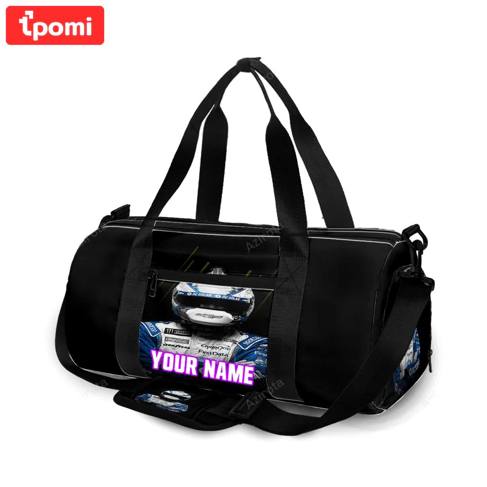Nascar chip ganassi racing kyle larson2 personalized name travel bag gym bag 684 Travel Bag