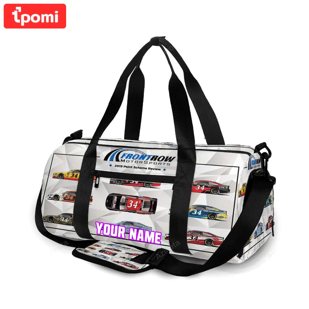 Nascar front row motor sports cars1 personalized name travel bag gym bag 1789 Travel Bag