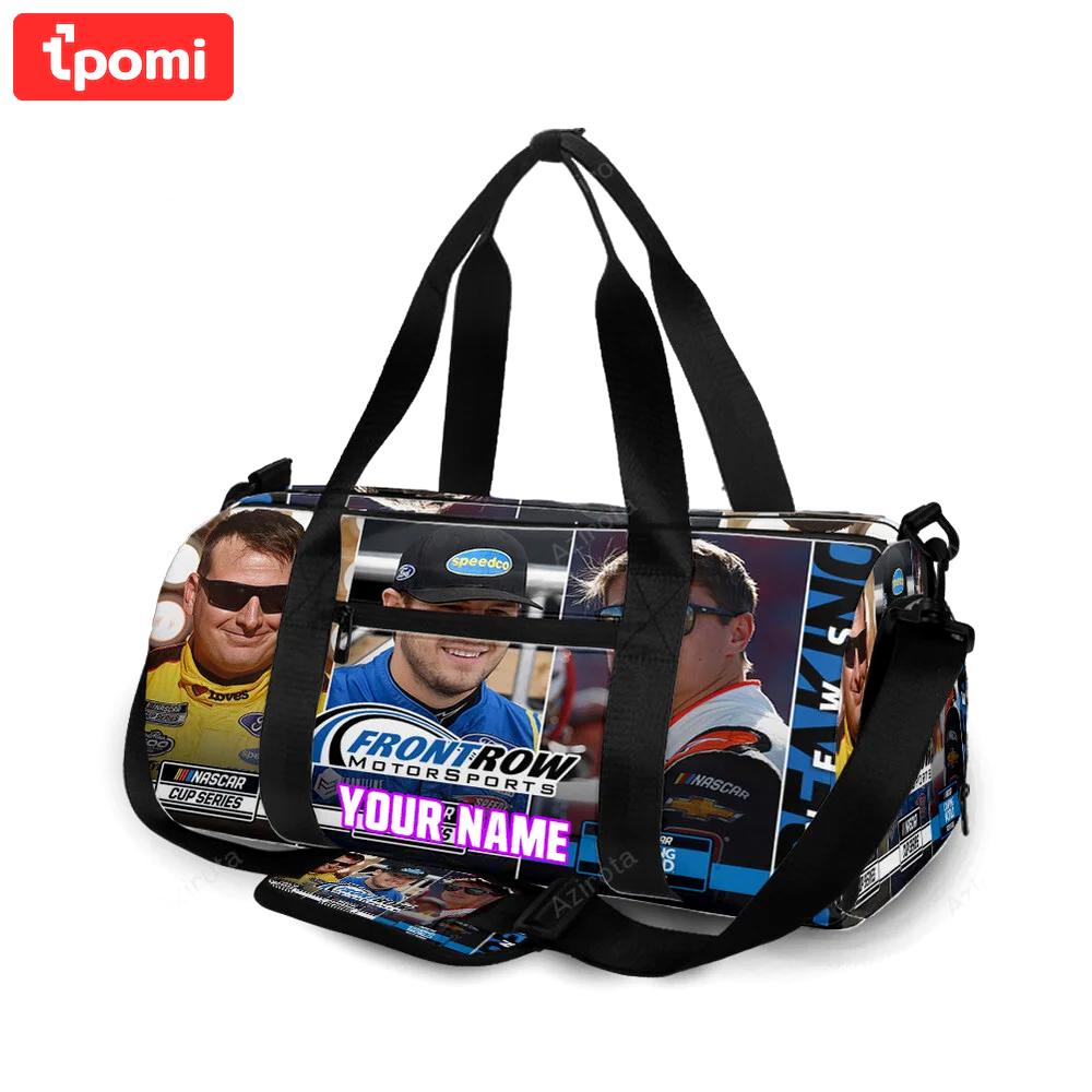 Nascar front row motor sports drivers1 personalized name travel bag gym bag 1084 Travel Bag