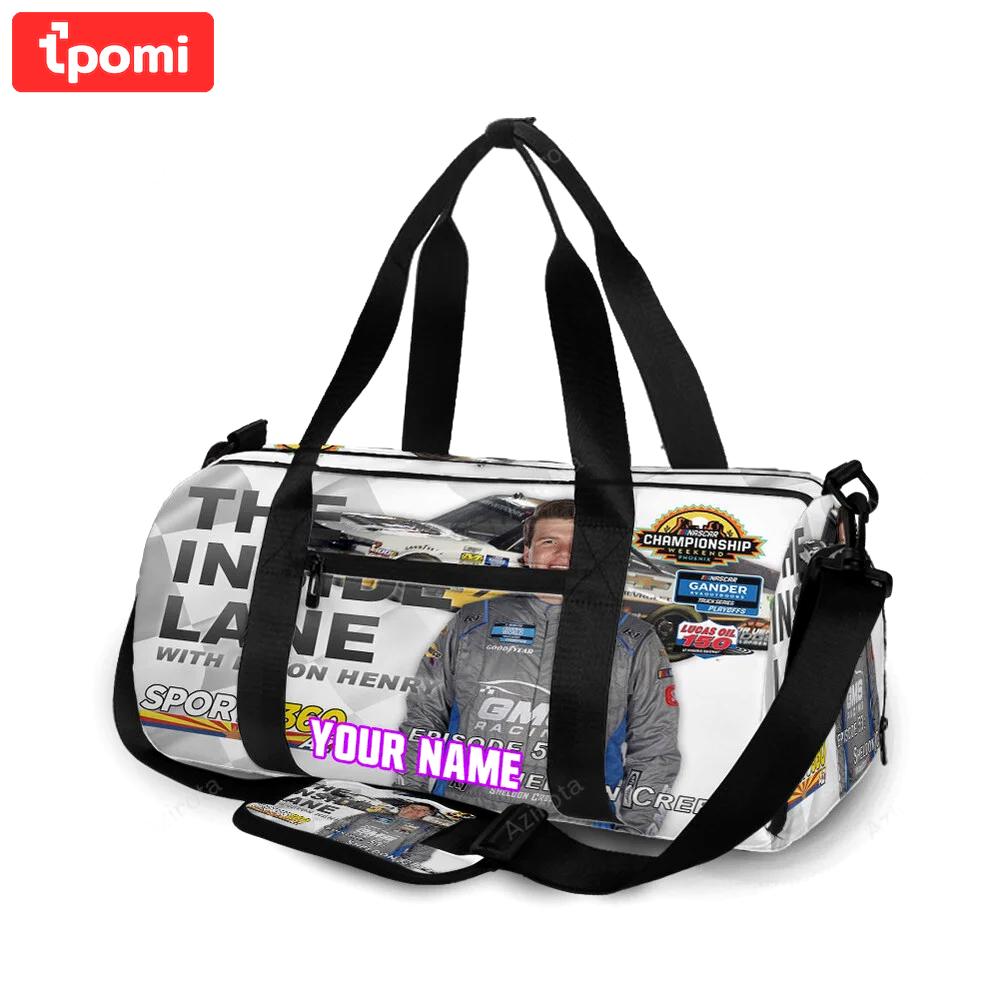 Nascar gms racing sheldon creed1 personalized name travel bag gym bag 1158 Travel Bag