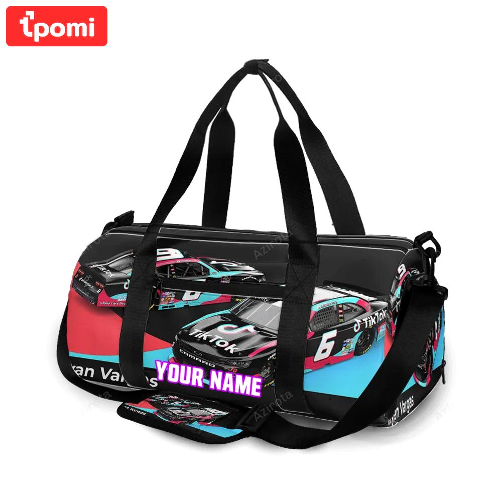 Nascar jd motorsport w gary keller car10 personalized name travel bag gym bag 646 Travel Bag