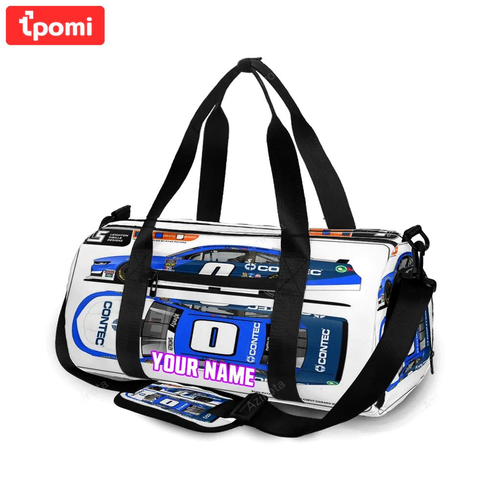 Nascar jd motorsport w gary keller car4 personalized name travel bag gym bag 1910 Travel Bag