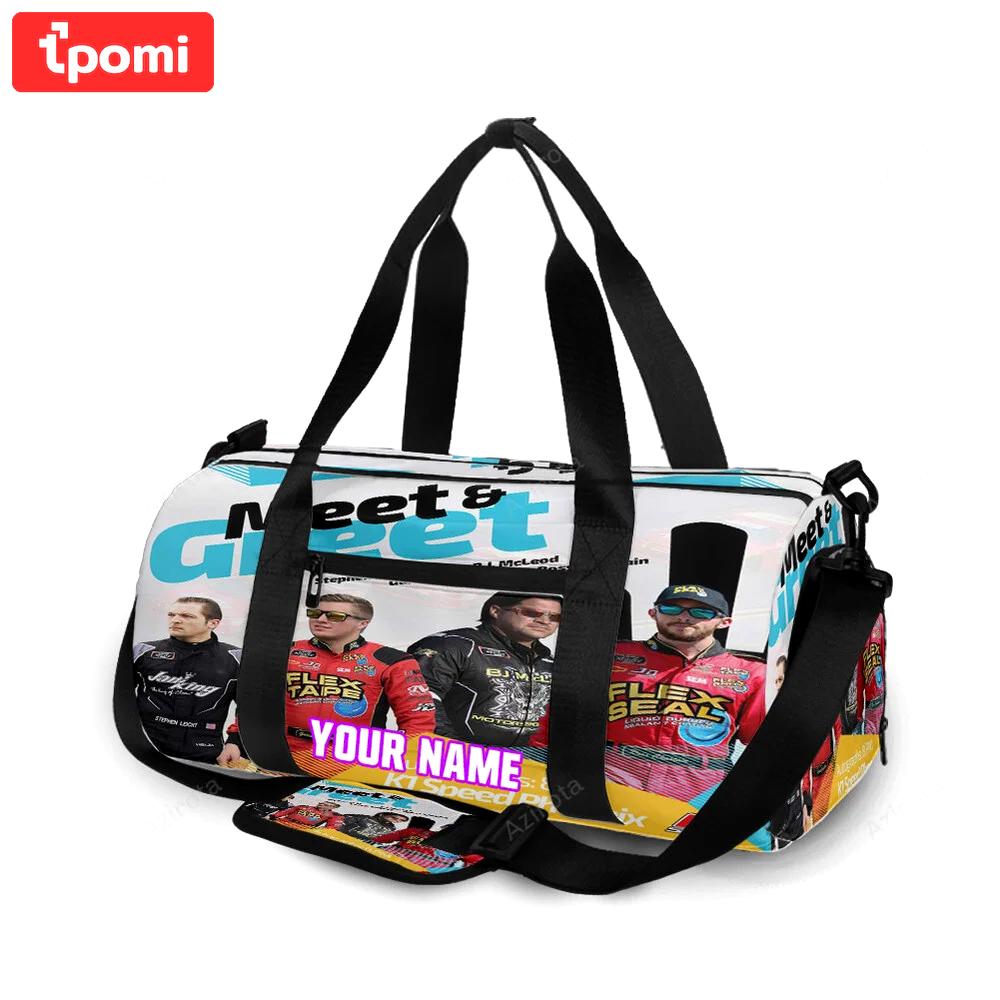 Nascar jd motorsport w gary keller drivers1 personalized name travel bag gym bag 463 Travel Bag