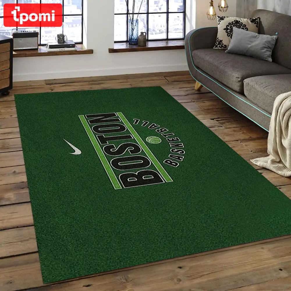 Nba boston celtics basketball legend team logo rectangle area bc22 Rectangle Rug