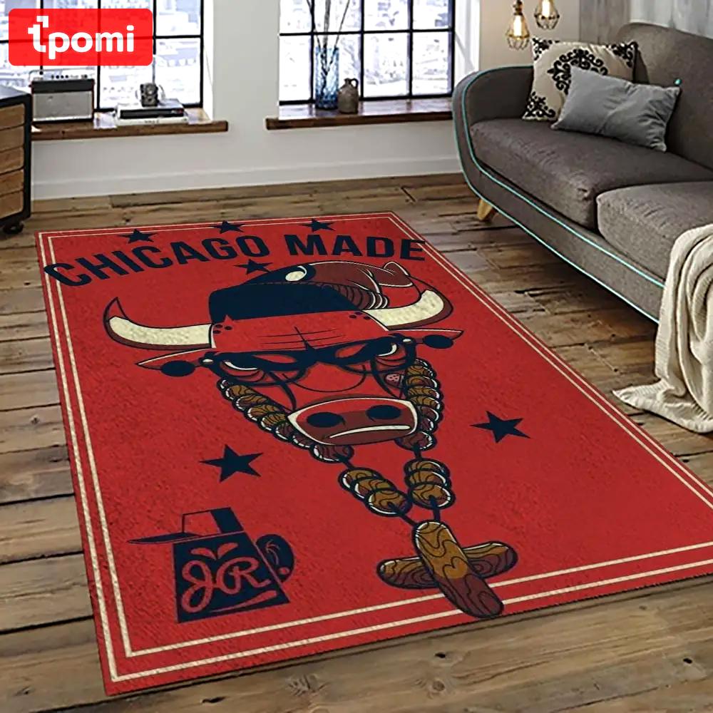 Nba chicago bulls basketball team logo sport carpet area rug home decor best gift for friends cb58 Rectangle Rug