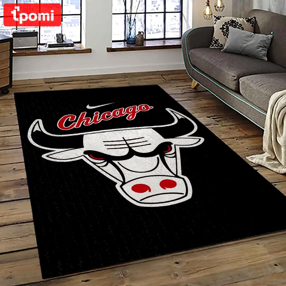 Nba chicago bulls basketball team logo sport carpet area rug home decor best gift for friends cb60 Rectangle Rug