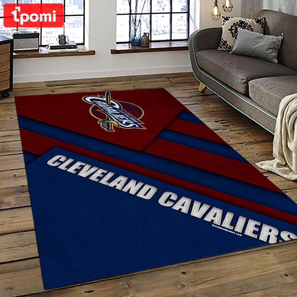 Nba cleveland cavaliers basketball team logo sport carpet rectangle area rug for living room cca27 Rectangle Rug