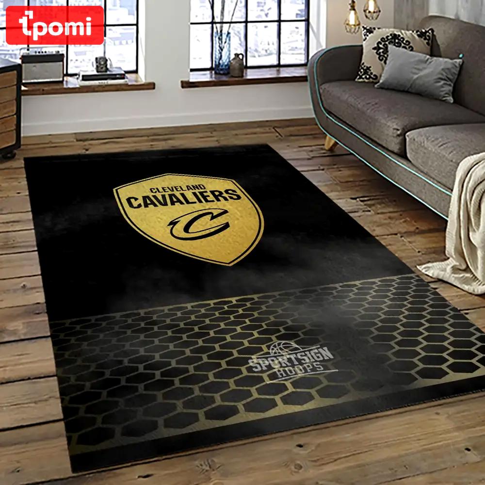 Nba cleveland cavaliers basketball team logo sport carpet rectangle area rug for living room cca6 Rectangle Rug