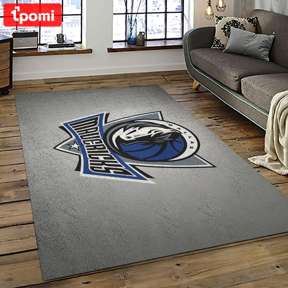 Nba dallas mavericks basketball team logo sport carpet rectangle area rug for living room dmr21 Rectangle Rug