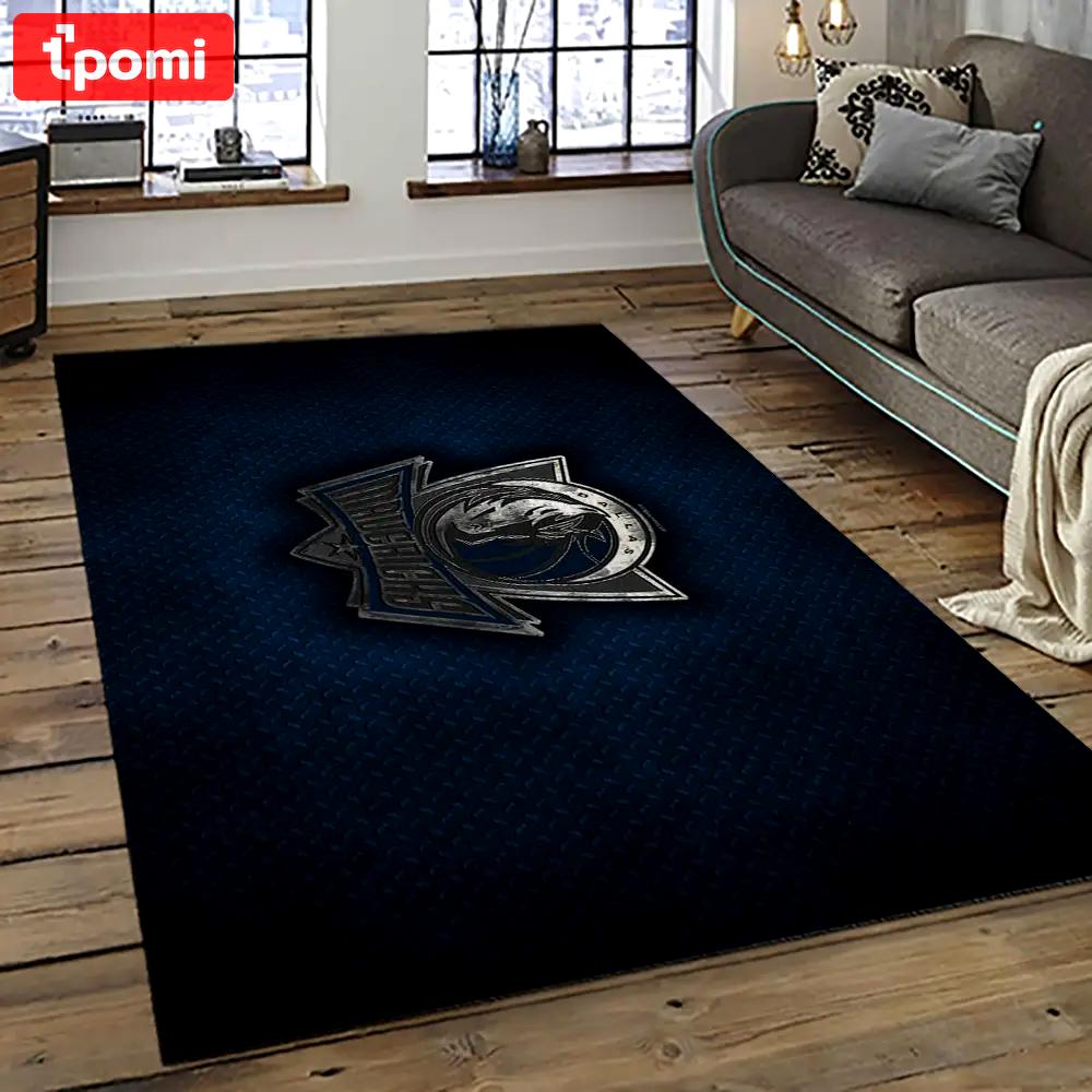 Nba dallas mavericks basketball team logo sport carpet rectangle area rug for living room dmr30 Rectangle Rug