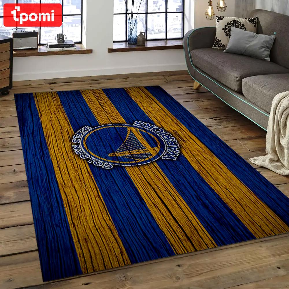 Nba golden state warriors basketball legend team logo rectangle area gsw07 Rectangle Rug