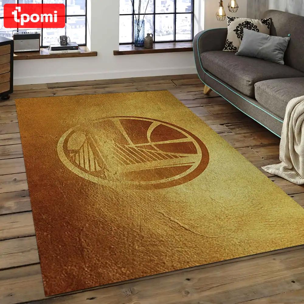 Nba golden state warriors basketball legend team logo rectangle area gsw08 Rectangle Rug