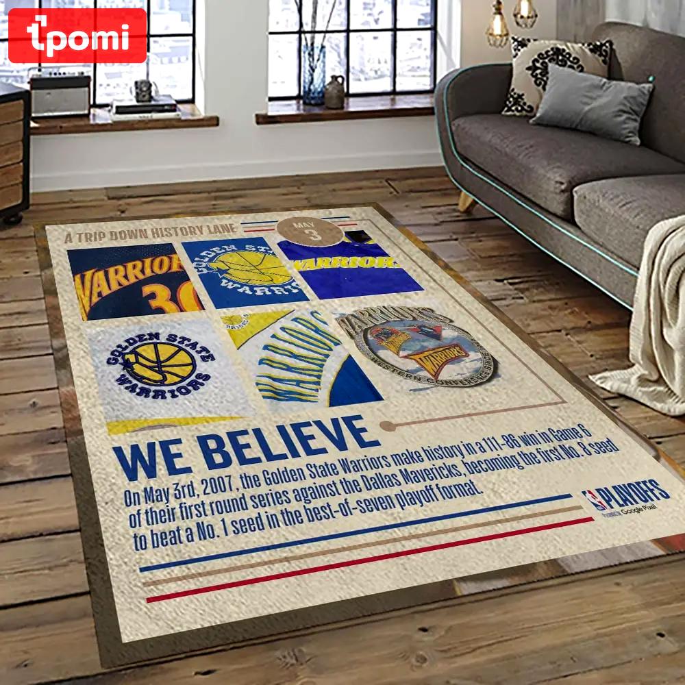Nba golden state warriors basketball team logo sport carpet area rug home decor best gift for friends gsw69 Rectangle Rug