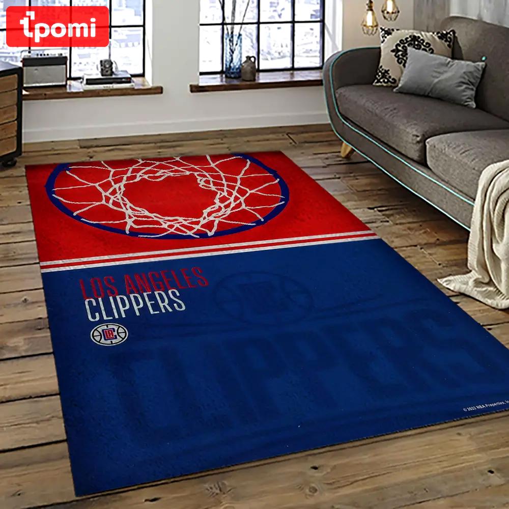 Nba los angeles clippers basketball team logo sport carpet rectangle area rug for living room lac10 Rectangle Rug