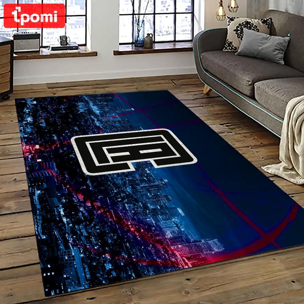 Nba los angeles clippers basketball team logo sport carpet rectangle area rug for living room lac20 Rectangle Rug