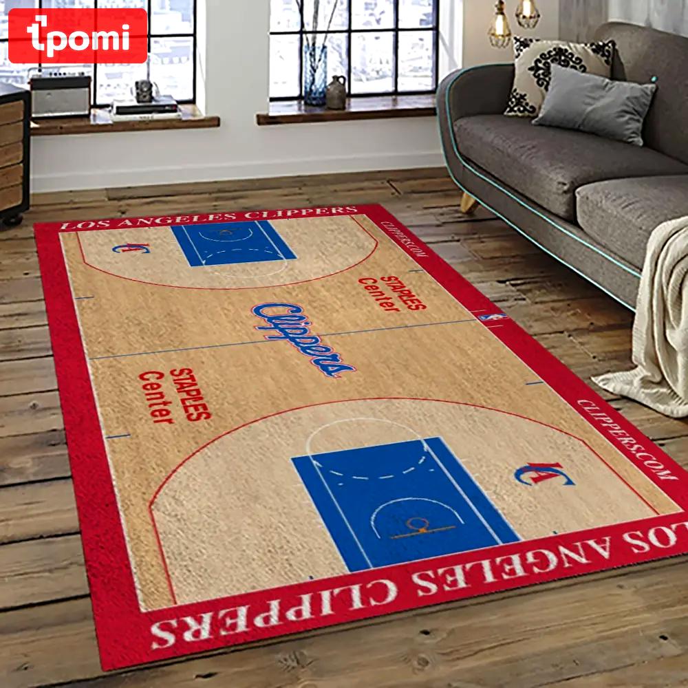 Nba los angeles clippers basketball team logo sport carpet rectangle area rug for living room lac9 Rectangle Rug