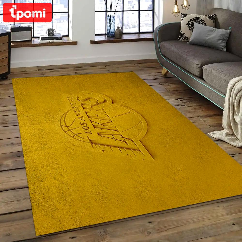 Nba los angeles lakers basketball legend team logo rectangle area lal29 Rectangle Rug