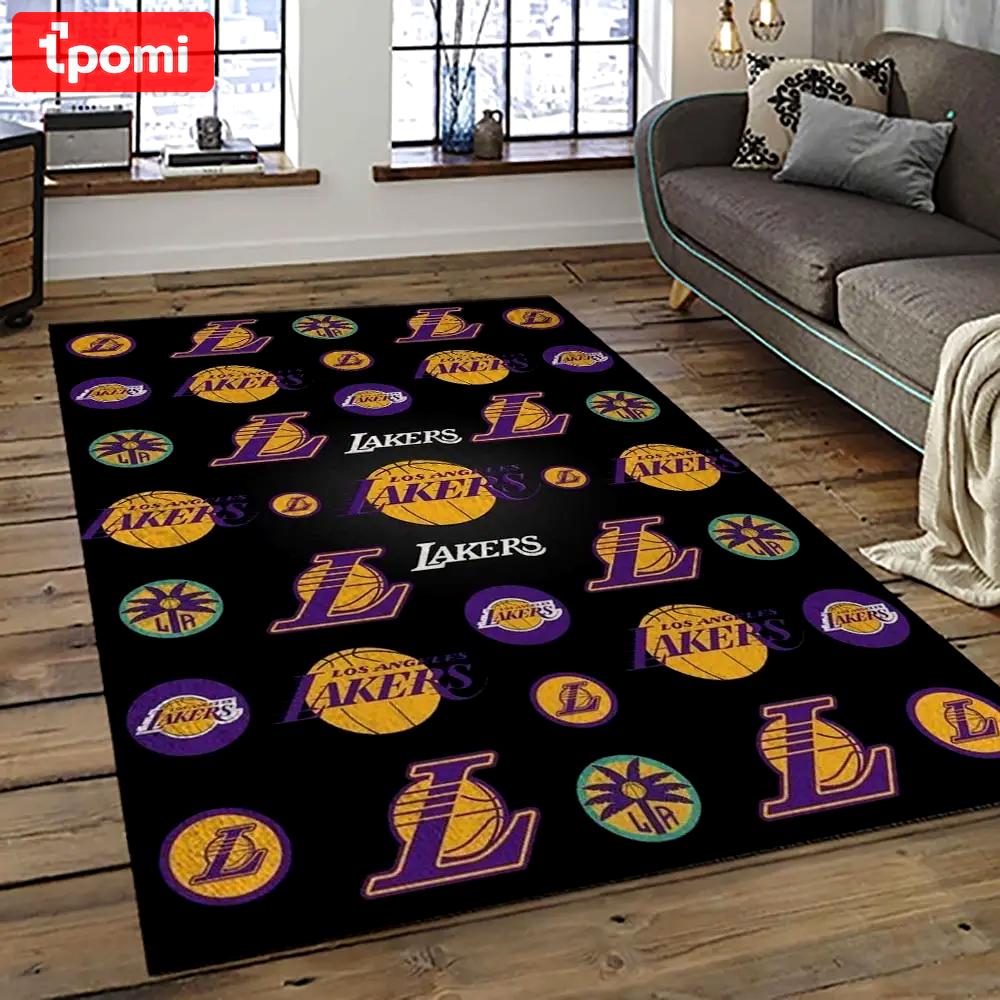 Nba los angeles lakers basketball team logo sport carpet area rug home decor best gift for friends lasl28 Rectangle Rug