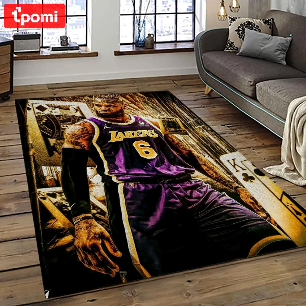 Nba los angeles lakers basketball team logo sport carpet area rug home decor best gift for friends lasl50 Rectangle Rug